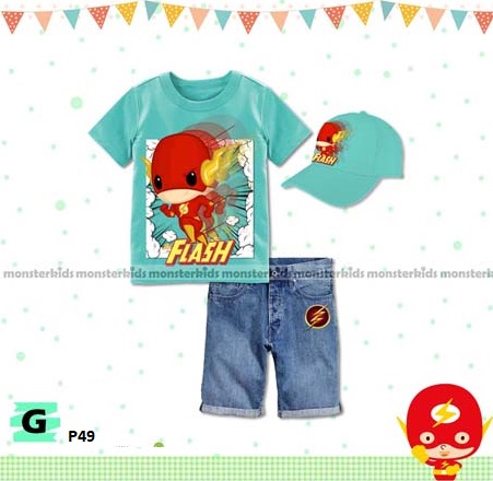 pakaian anak superhero flash